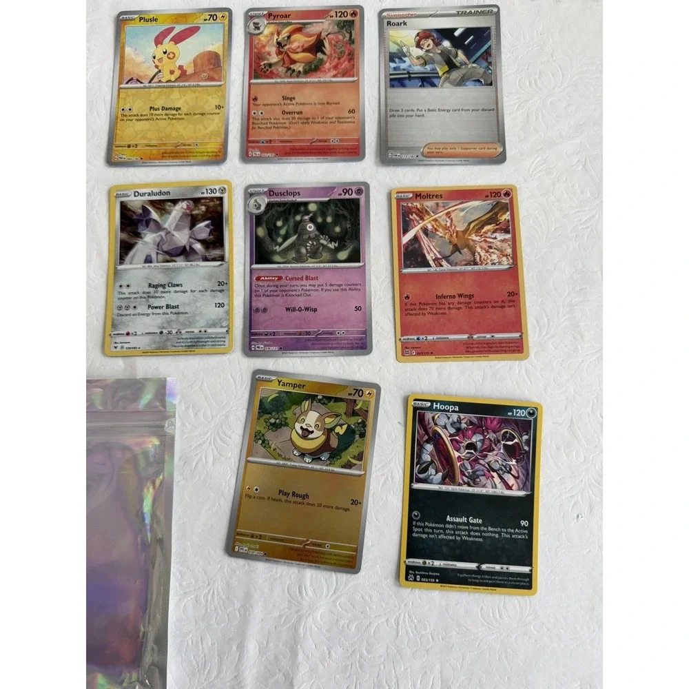 Pokemon Card Lot Plusle Moltres Hoopa Reverse Holo Rare Trainer Bundle EUC